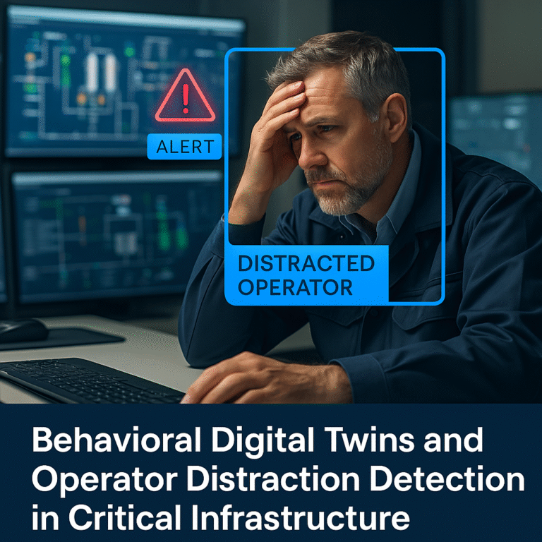 Behavioral Digital Twins and Operator Distraction Detection in Critical Infrastructure
